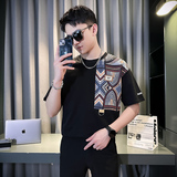 潮牌男士短袖T恤社会小伙网红衣服夏季薄款短袖TX02-P58，男装T恤，星座712-1