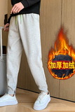 冬季加绒卫裤纯色休闲裤宽松哈伦裤时尚束脚裤A80-P45加绒P48，男装休闲裤，星座712-1