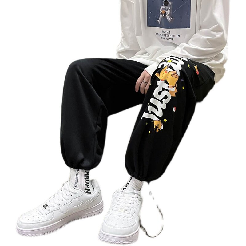 秋款男士运动裤直筒宽松卫裤哈伦抽绳束脚休闲裤1611B-1-K03-P45,男装休闲裤,星座712-1