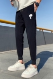 社会小伙裤子男士休闲裤修身小脚裤夏季薄款九分裤束脚裤1A97-P48，男装休闲裤，星座712-1
