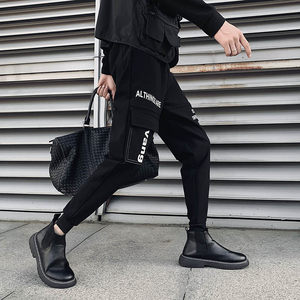 2024春夏装新款男士休闲裤修身小脚裤潮牌束脚裤712-1-AK53-P48图片