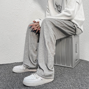 加厚裤子冬季休闲裤男士直筒阔腿裤宽松卫裤坠感拖地裤K39-P28