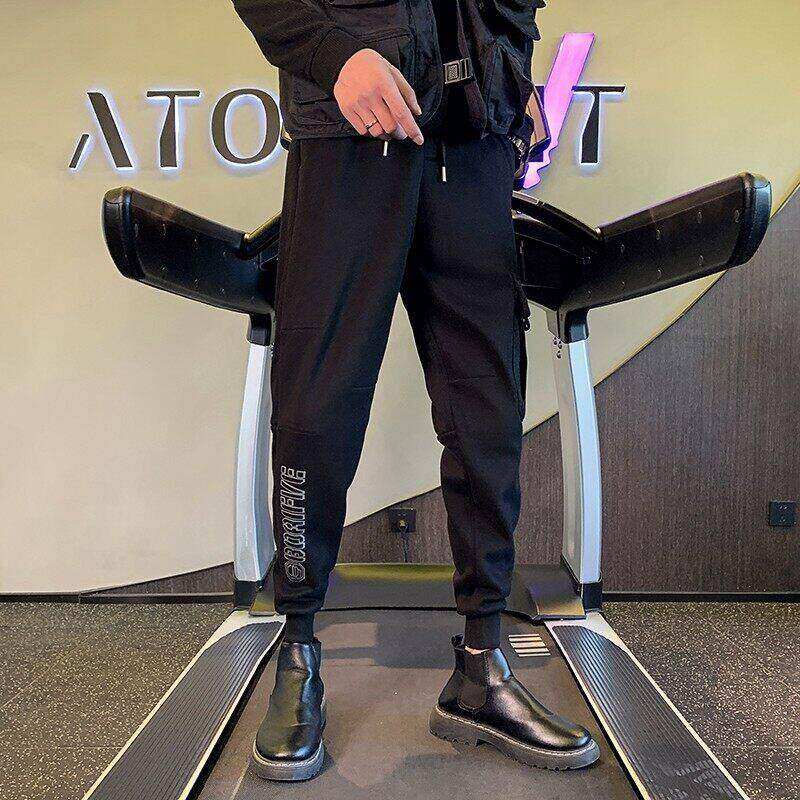 春季加绒卫裤工装裤社会小伙束脚裤修身小脚裤A66-P58,男装休闲裤,星座712-1