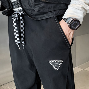 2024夏季长裤新款男士休闲裤痞帅网红修身小脚裤712-1-AK48-P48图片