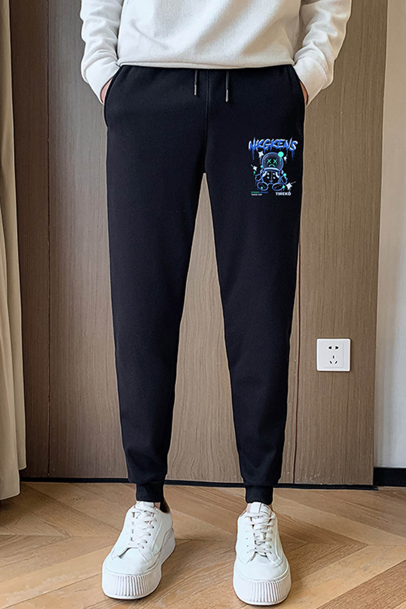 冬季加绒裤子男士运动裤宽松卫裤社会人束脚裤A76-P45加绒P48,男装休闲裤,星座712-1