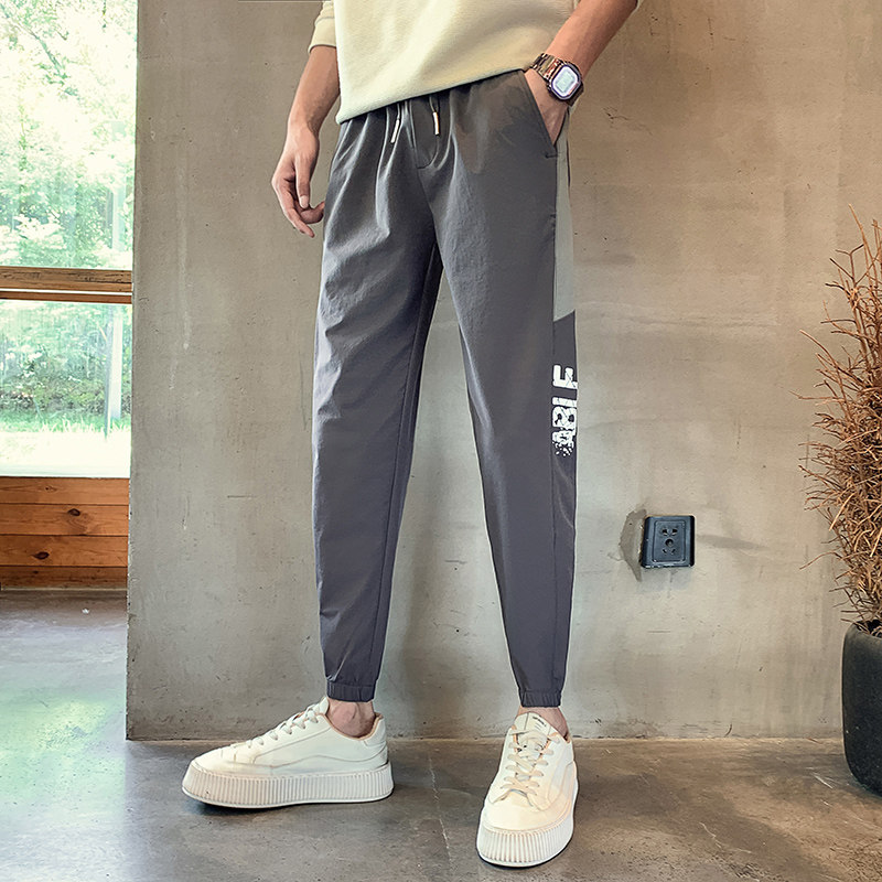 秋季长裤男士休闲裤潮牌修身小脚裤社会小伙网红裤子712-1-A135，男装休闲裤，星座712-1