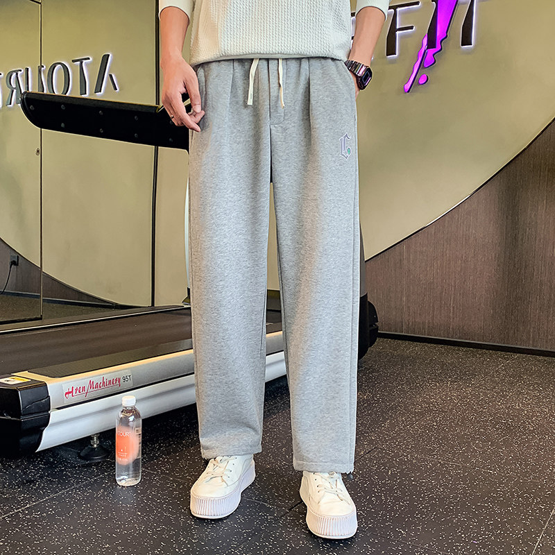 冬季长裤男士运动裤直筒宽松阔腿裤高级感痞帅网红裤休闲裤A141图片
