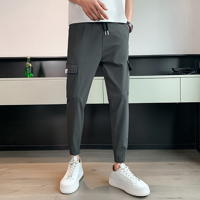 夏季男士休闲裤潮流弹力九分裤修身小脚裤社会小伙712-1-A92-P48图片