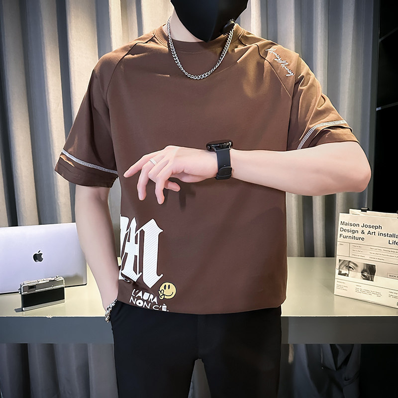 夏季薄款男士短袖潮流宽松T恤衫2024新款潮流男上衣TX01-P58,男装T恤,星座712-1