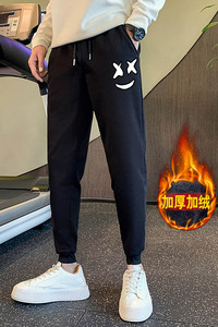 秋冬装新款男裤子加绒运动裤加厚长裤男士休闲裤束脚裤712-1-A167图片