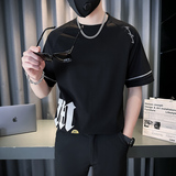 夏季薄款男士短袖潮流宽松T恤衫2024新款潮流男上衣TX01-P58，男装T恤，星座712-1