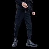 秋冬季休闲裤男士加厚长裤潮牌束脚裤多口袋工装裤条纹裤A168，男装休闲裤，星座712-1