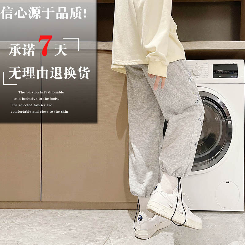 男士加绒休闲裤冬季加厚保暖长裤港风男女中性运动裤宽松工装卫裤,男装休闲裤,星座712-1