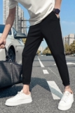 男士休闲裤夏季薄款九分裤2024新款小脚裤潮流百搭帅9分裤A175，男装休闲裤，星座712-1
