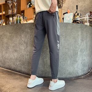 秋季休闲裤男士修身小脚裤潮流百搭束脚裤712-1-A135-P50控69图片