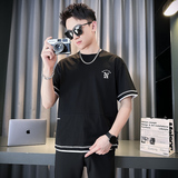 夏季短袖T恤男士百搭半袖宽松运动青少年套头衫潮TX05-P58，男装T恤，星座712-1