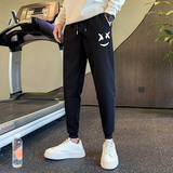 冬季加绒裤子加厚保暖运动裤潮牌束脚裤宽松哈伦裤百搭休闲裤A167，男装休闲裤，星座712-1