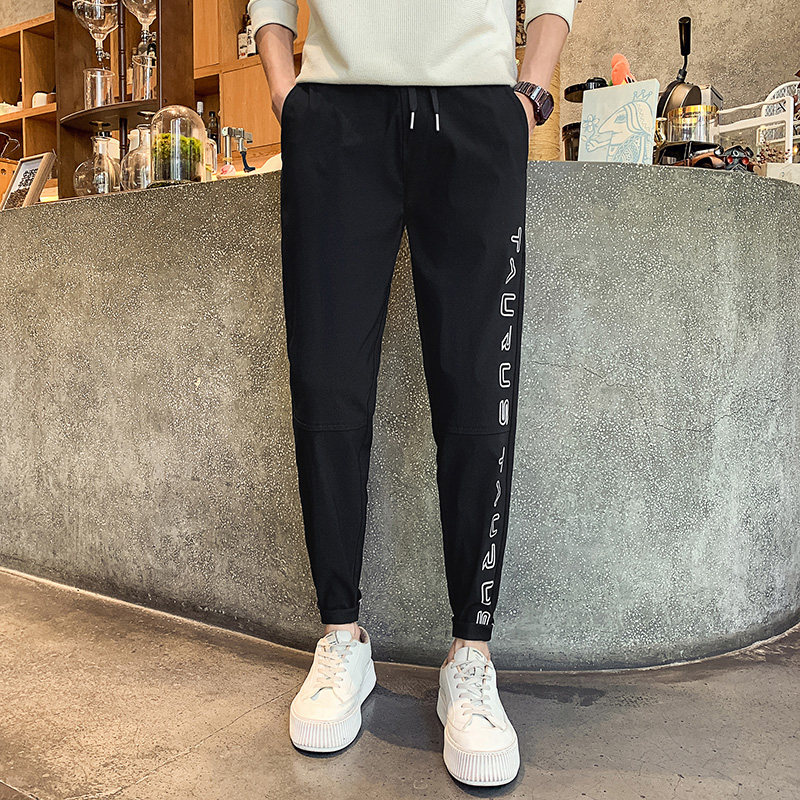 秋装新款男士休闲裤社会小伙网红裤子痞帅修身小脚裤712-1-A131，男装休闲裤，星座712-1