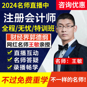 吾爱财经王敏2024年注会网课注册会计师网络课程cpa网课视频课件