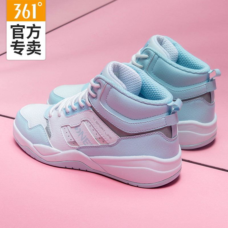 361运动鞋女高帮板鞋2020新款女鞋休闲鞋官方正品秋季百搭潮鞋