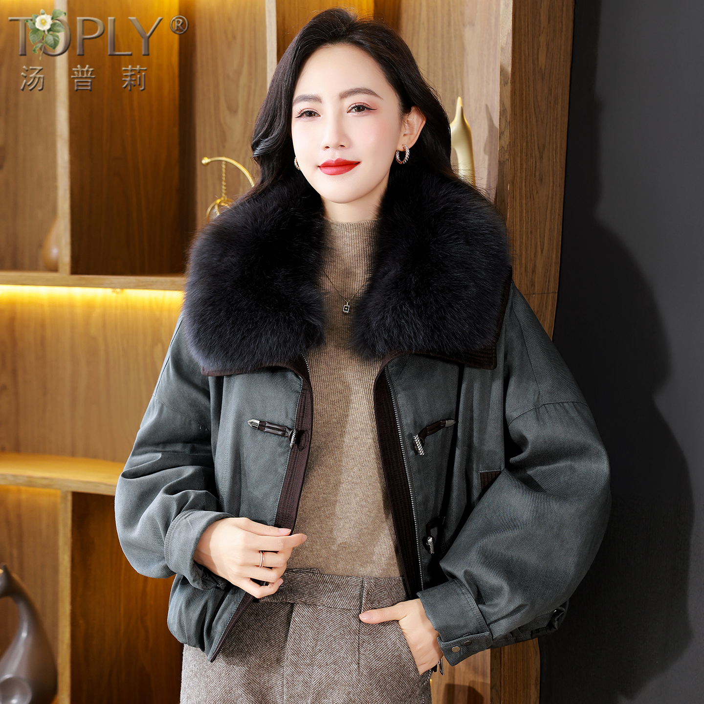 品牌专柜90白鹅绒羽绒服新款外套
