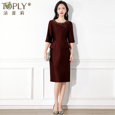 2025新款轻奢妈妈装红色结婚喜服