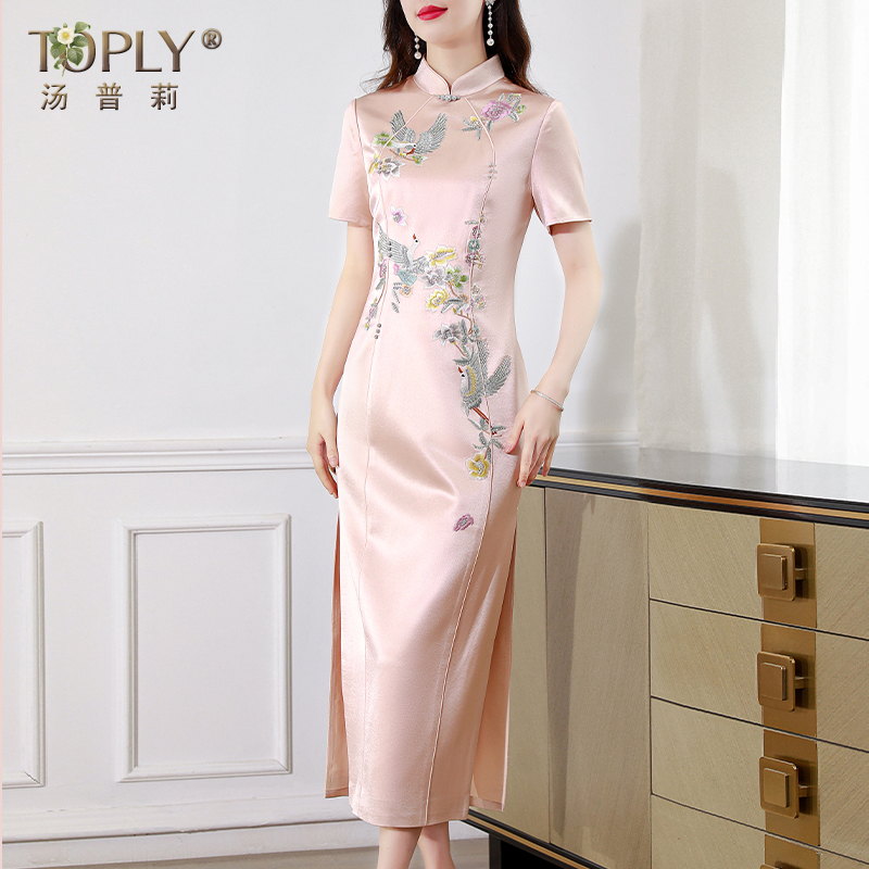 高端礼服女妈妈婚宴装改良旗袍