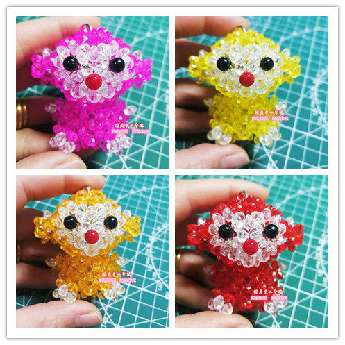 手工串珠diy材料包 串珠小猴子钥匙扣纯手工制作生肖生日礼品礼物