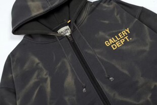 2022秋冬 GALLERY DEPT 水洗做旧扎染连帽厚款卫衣开衫外套