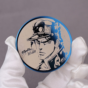 JOJO的奇妙冒险周边 空条承太郎 花京院典明 金属吧唧徽章