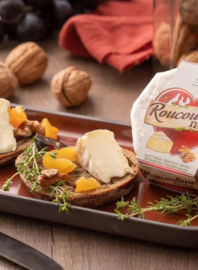 法国原装进口Roucoulons Noix米勒瑞核桃风味奶酪125克软质芝士