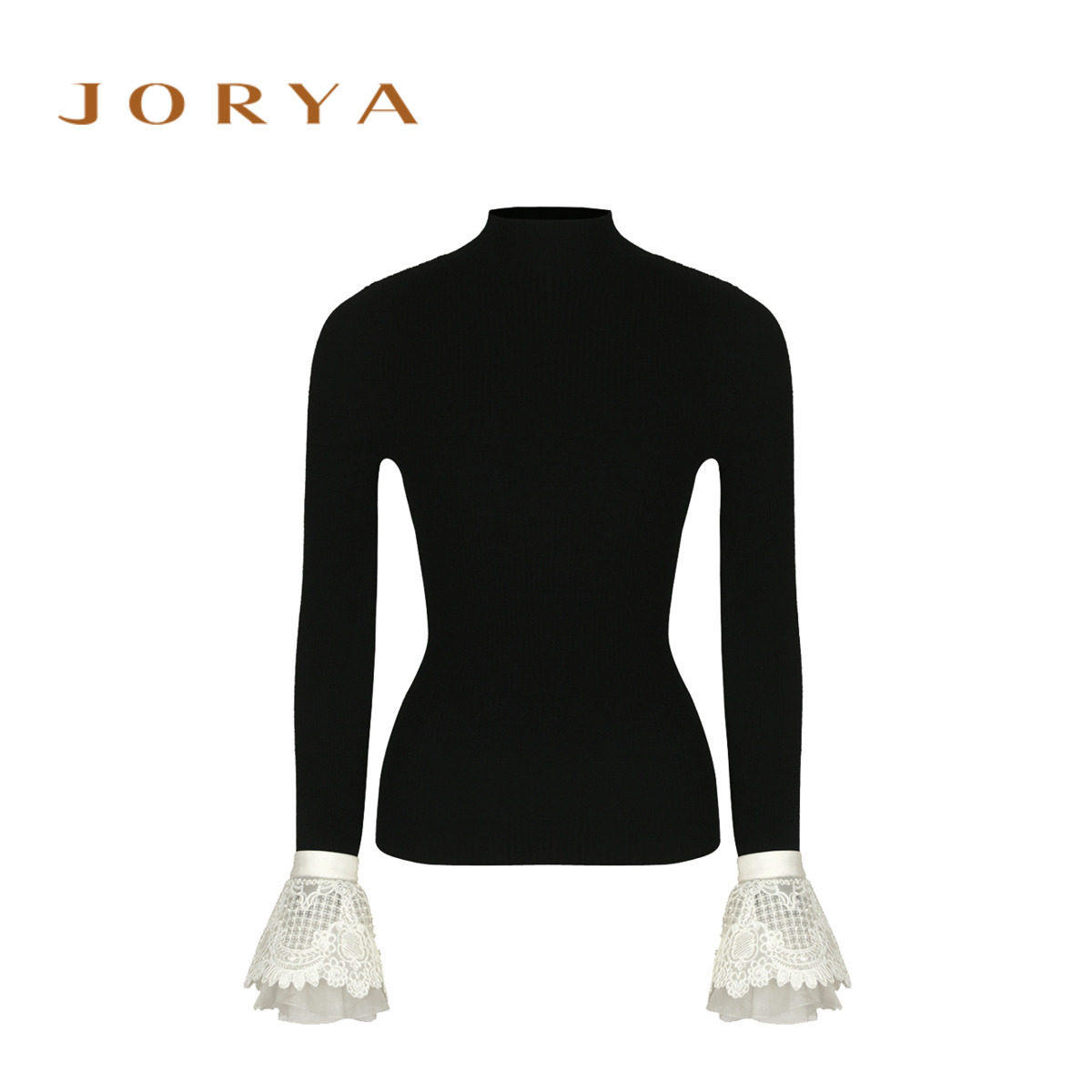 商场同款|JORYA秋冬新品百搭半高领喇叭袖针织衫L1601802