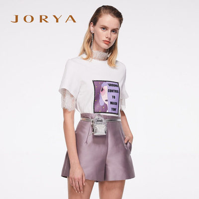 甜美时尚圆领卡通印花舒适T恤