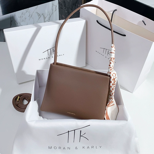 Ретро демисезонная оригинальная сумка подмышку, сумка на одно плечо, из натуральной кожи, изысканный стиль