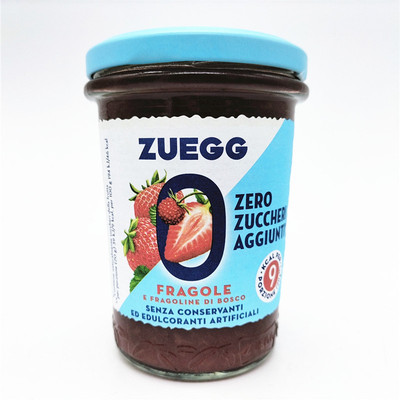 德国进口嘉丽zuegg草莓无蔗糖果酱220g×1瓶果肉含量59%