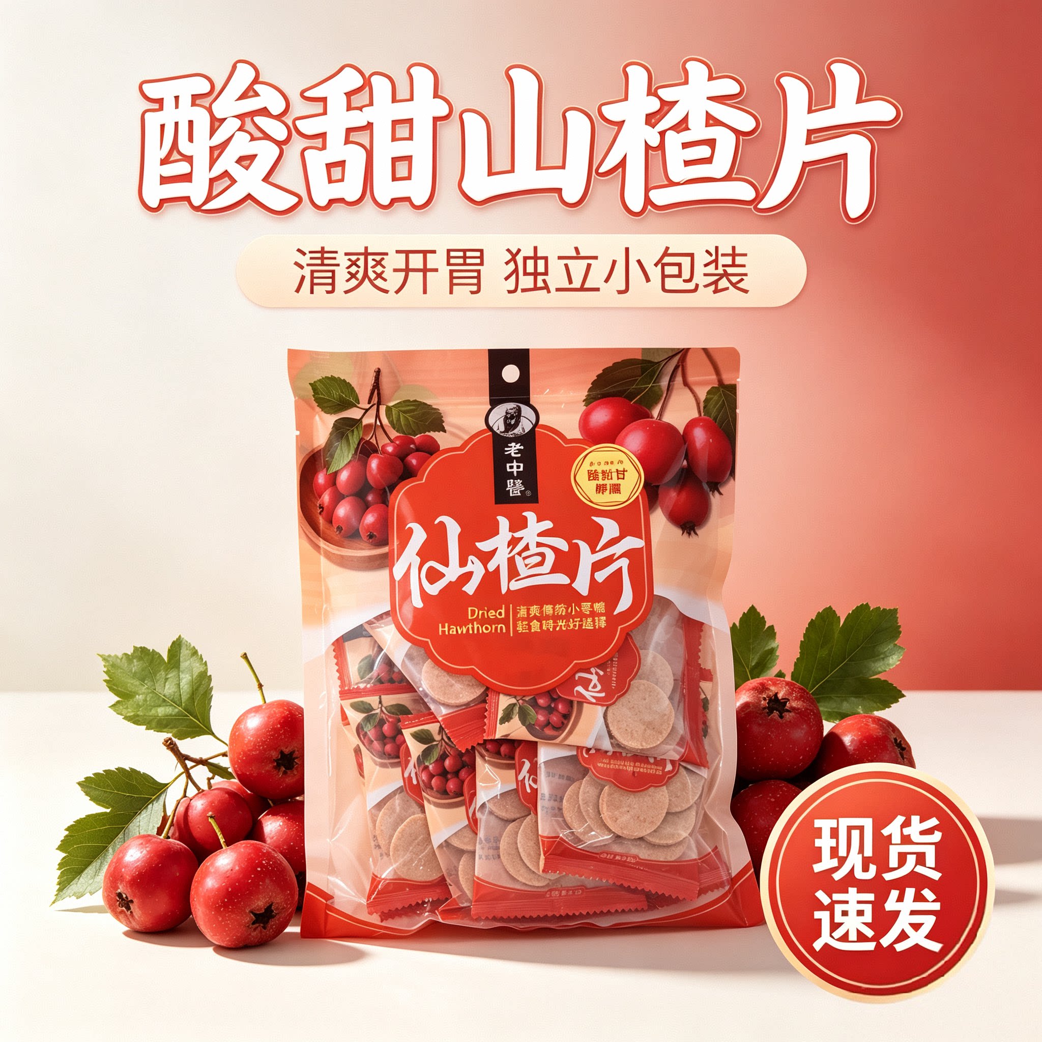 台湾原装老中医仙楂片240g山楂酸甜开胃传统零嘴