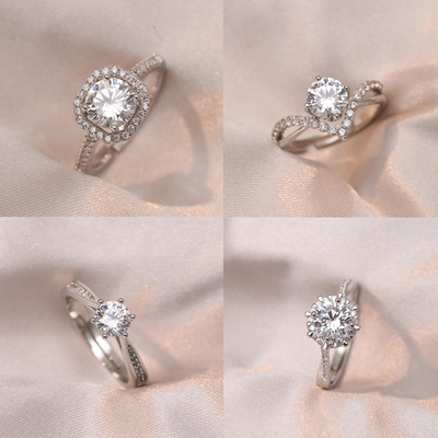 仿真活口女戒韩版50分一克拉结婚仪式用的钻戒假道具开口可调节