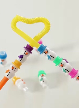 卡通吸管接头饮料吸管专用接头可接长度双湾头单弯头吸管均可接