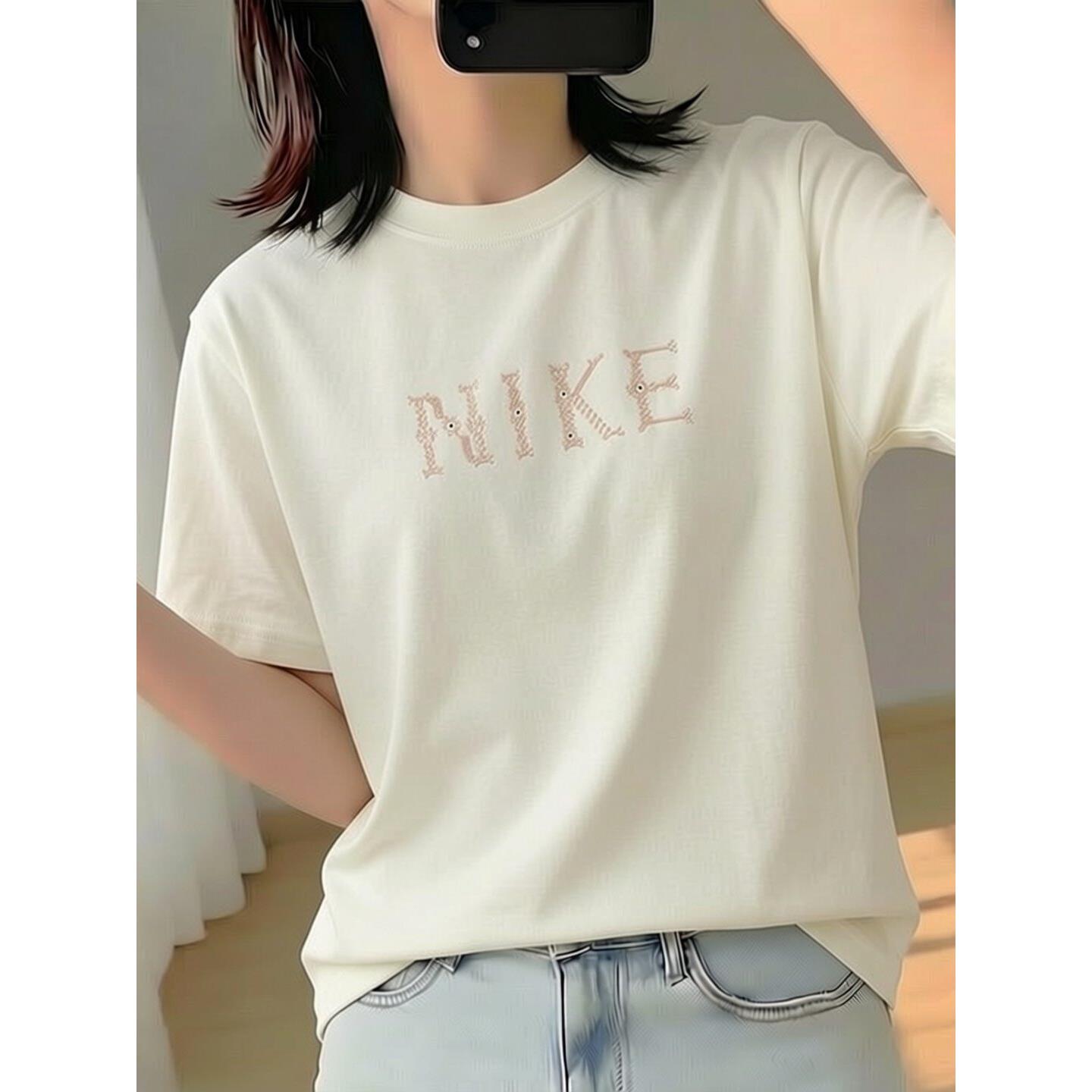 Nike耐克夏季正品正品短袖女士潮流T恤宽松透气上衣健身运动半袖