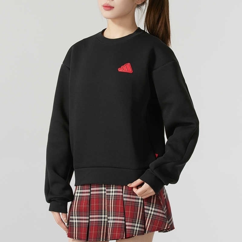 adidas阿迪达斯女装 时尚潮流圆领套头卫衣JZ1639 JZ1641 IB8494