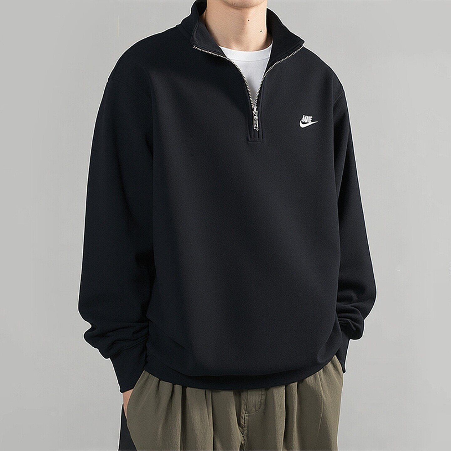 NIKE耐克男装半拉链卫衣
