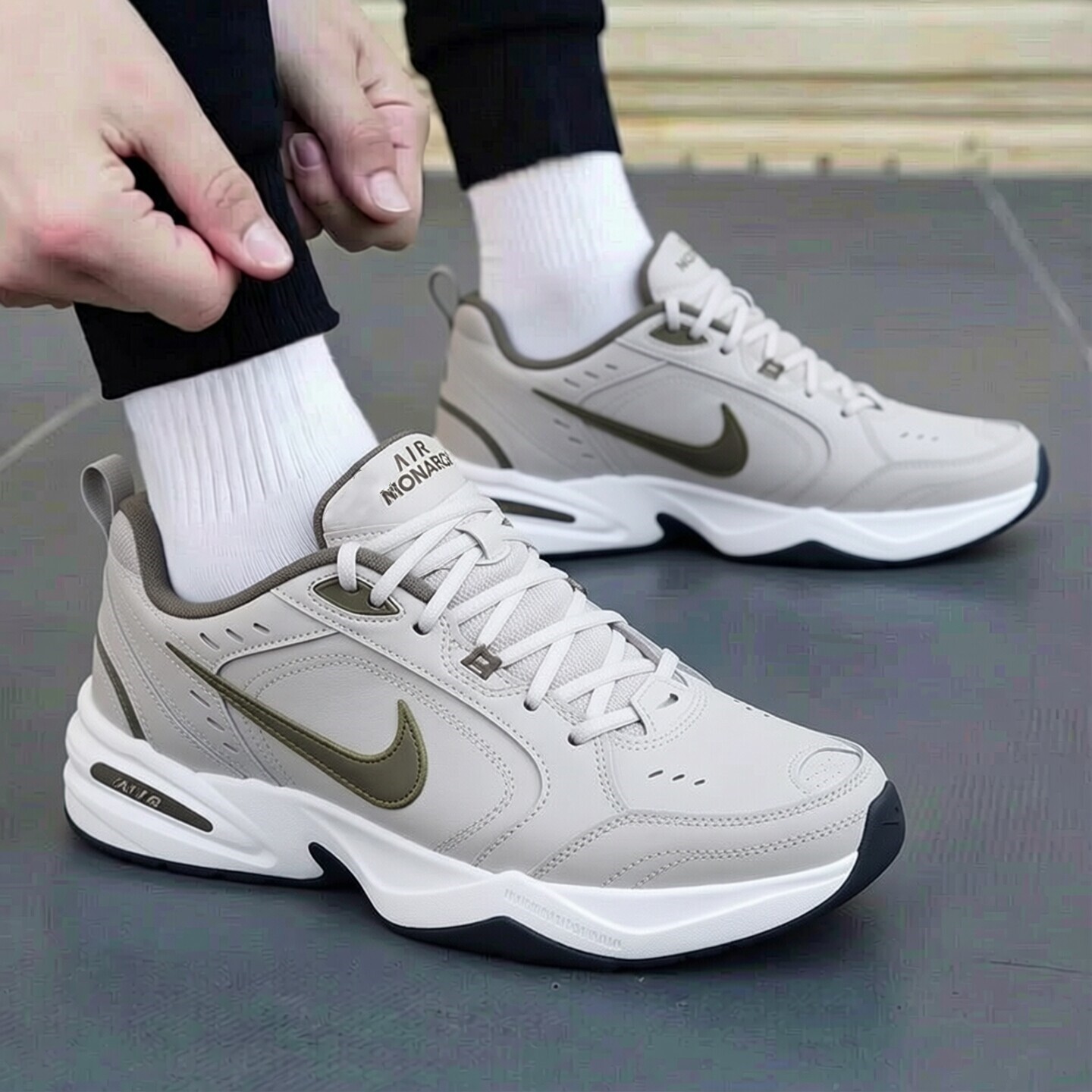 Nike耐克鞋子2026年新款老爹鞋皮面运动鞋男子缓震休闲鞋轻便跑鞋