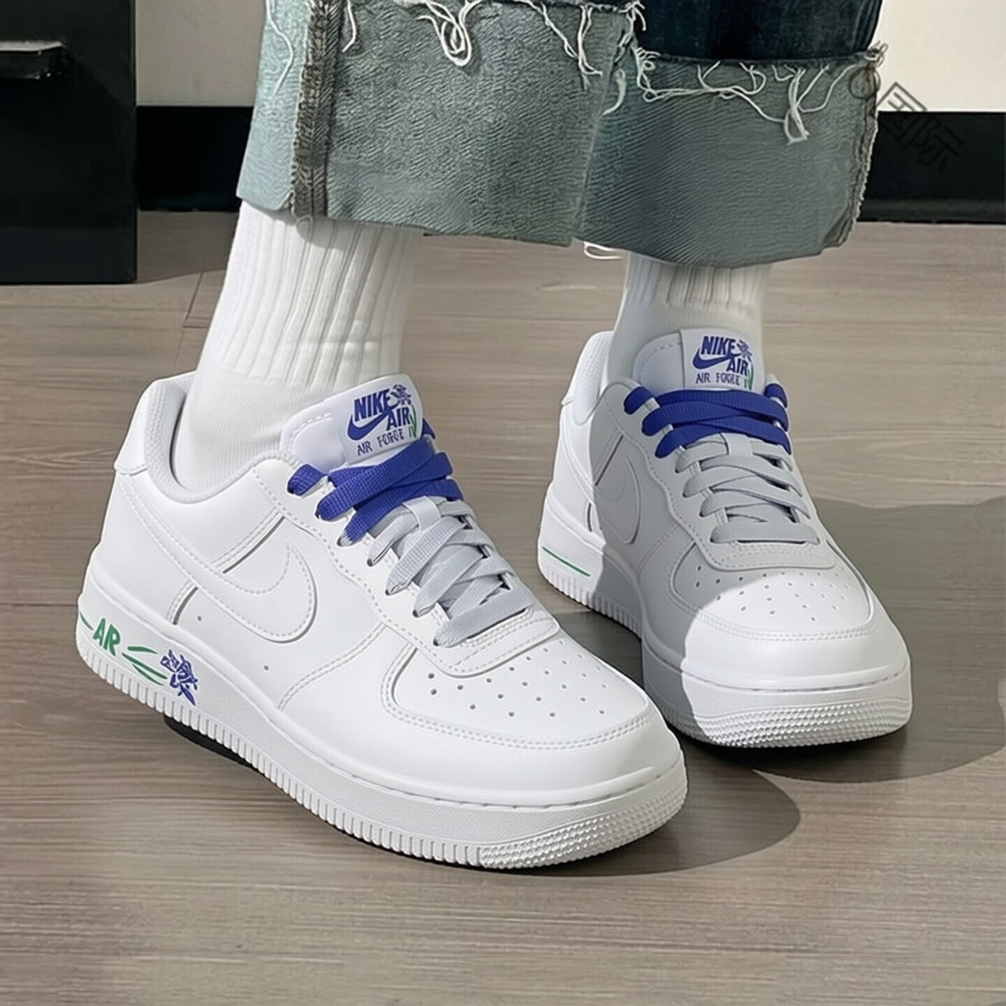 NIKE耐克鞋子空军一号女鞋潮流AF1运动鞋新款休闲鞋轻便白色板鞋