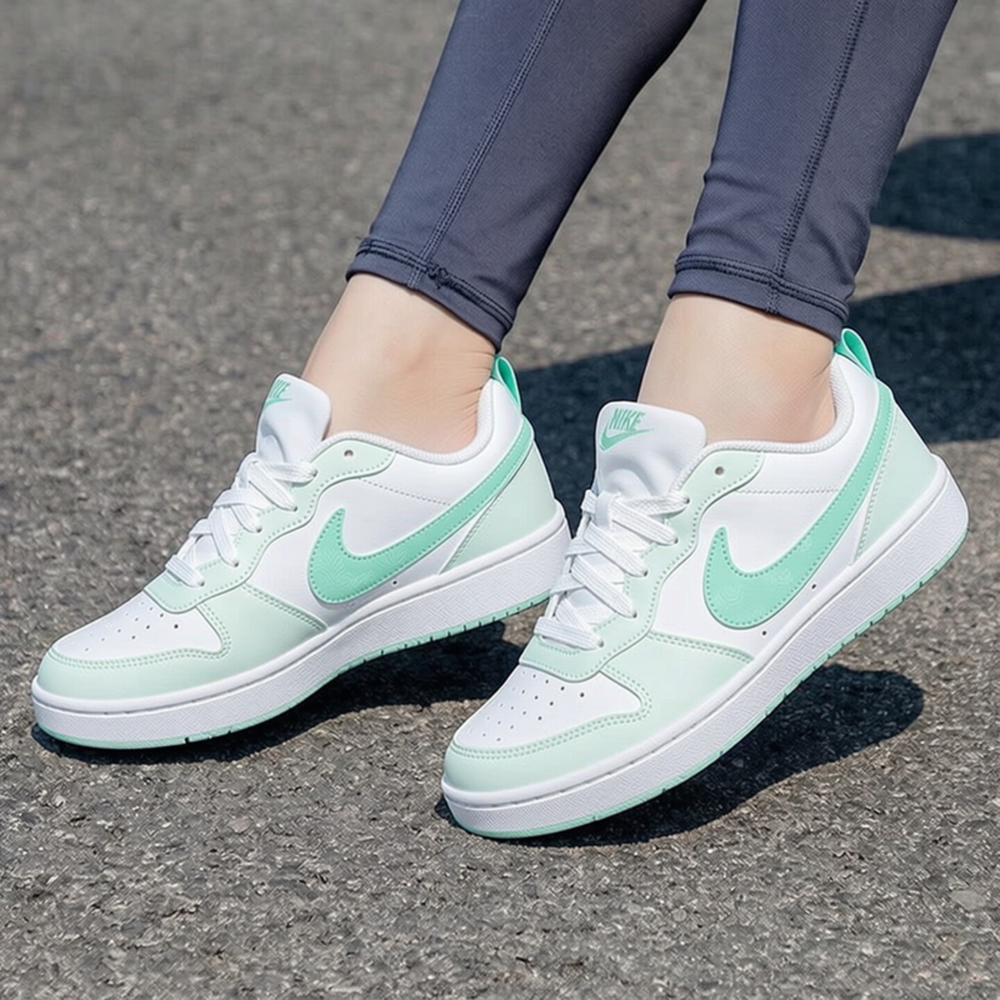 Nike耐克鞋子薄荷绿运动鞋潮流款女鞋简版空军一号板鞋新款休闲鞋