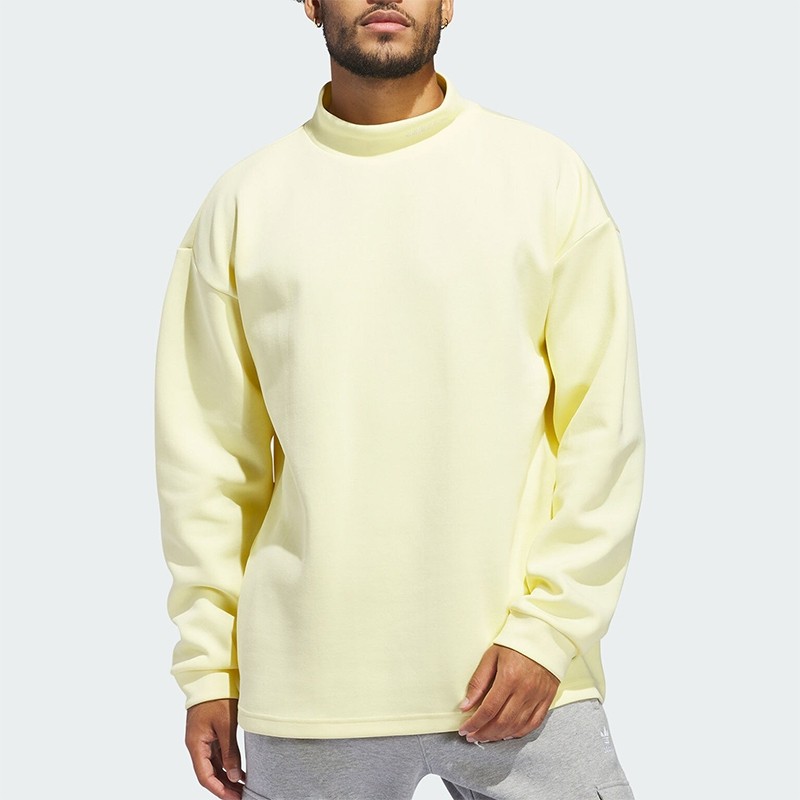 Adidas/阿迪达斯 正品MOCK NECK男女情侣款立领清新卫衣IY7380