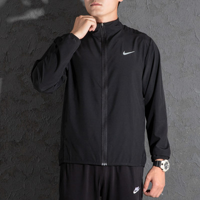 耐克外套Nike男2025春秋季新款黑色开衫立领运动服卫衣夹克FB7500
