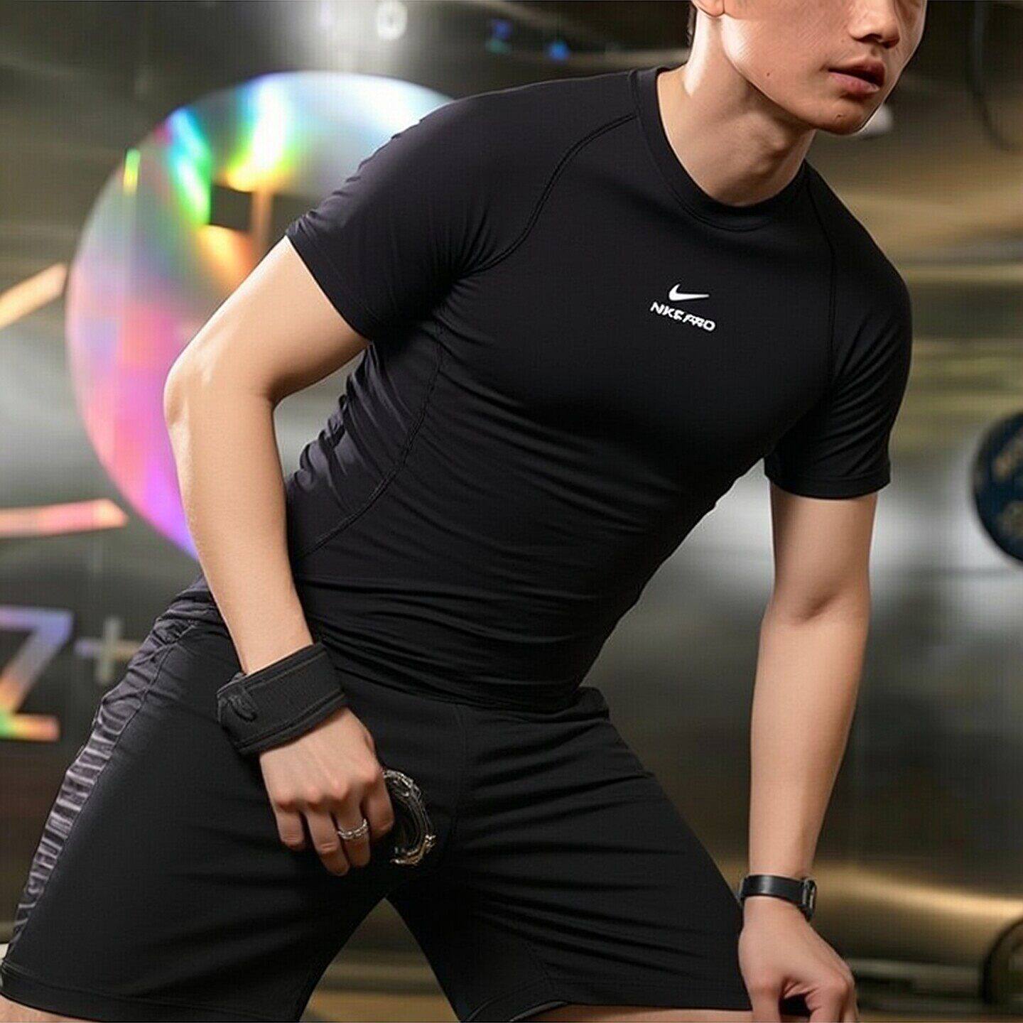 Nike耐克冰丝短袖紧身速