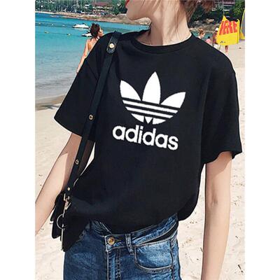 阿迪达斯短袖女三叶草正