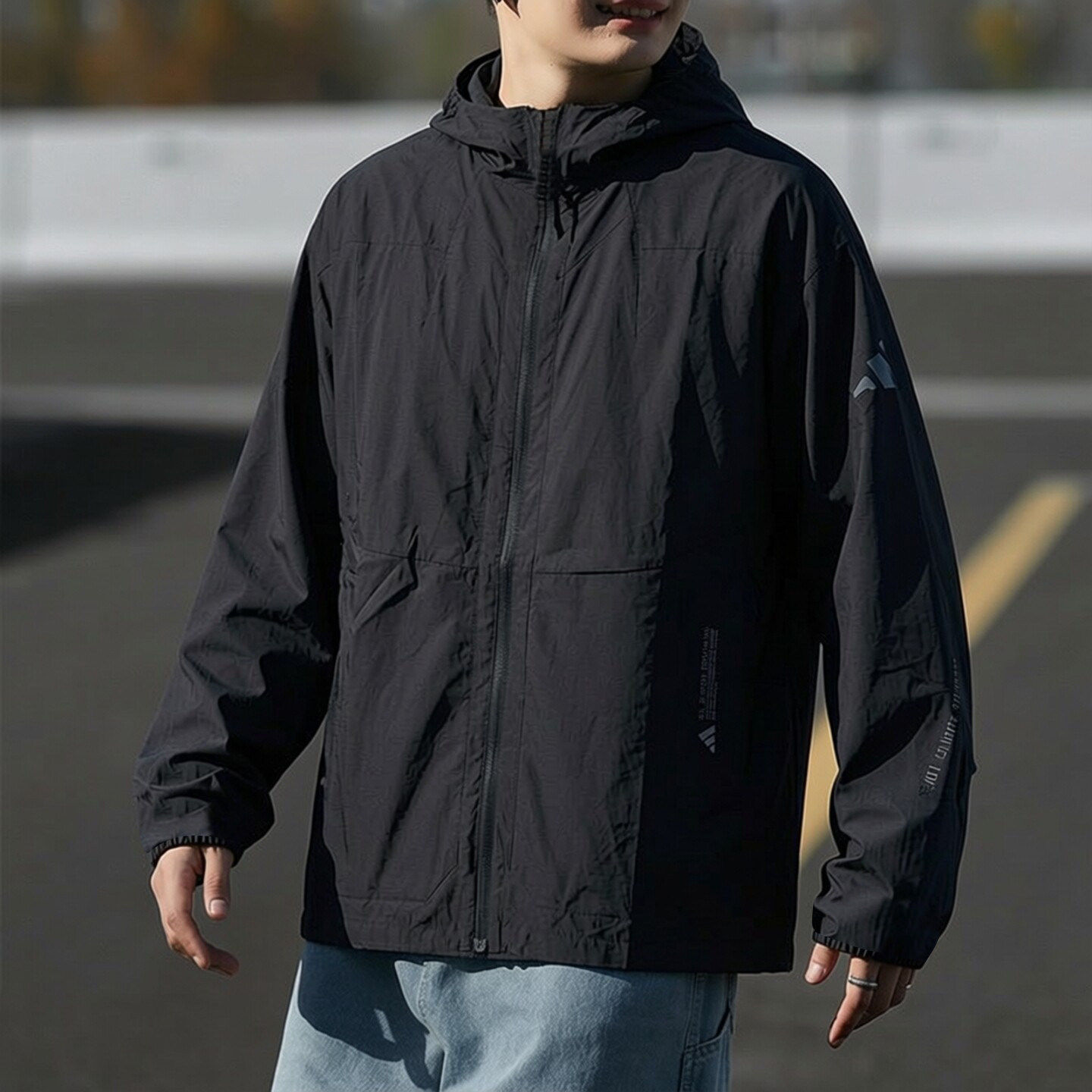 阿迪达斯防风衣男夏季新