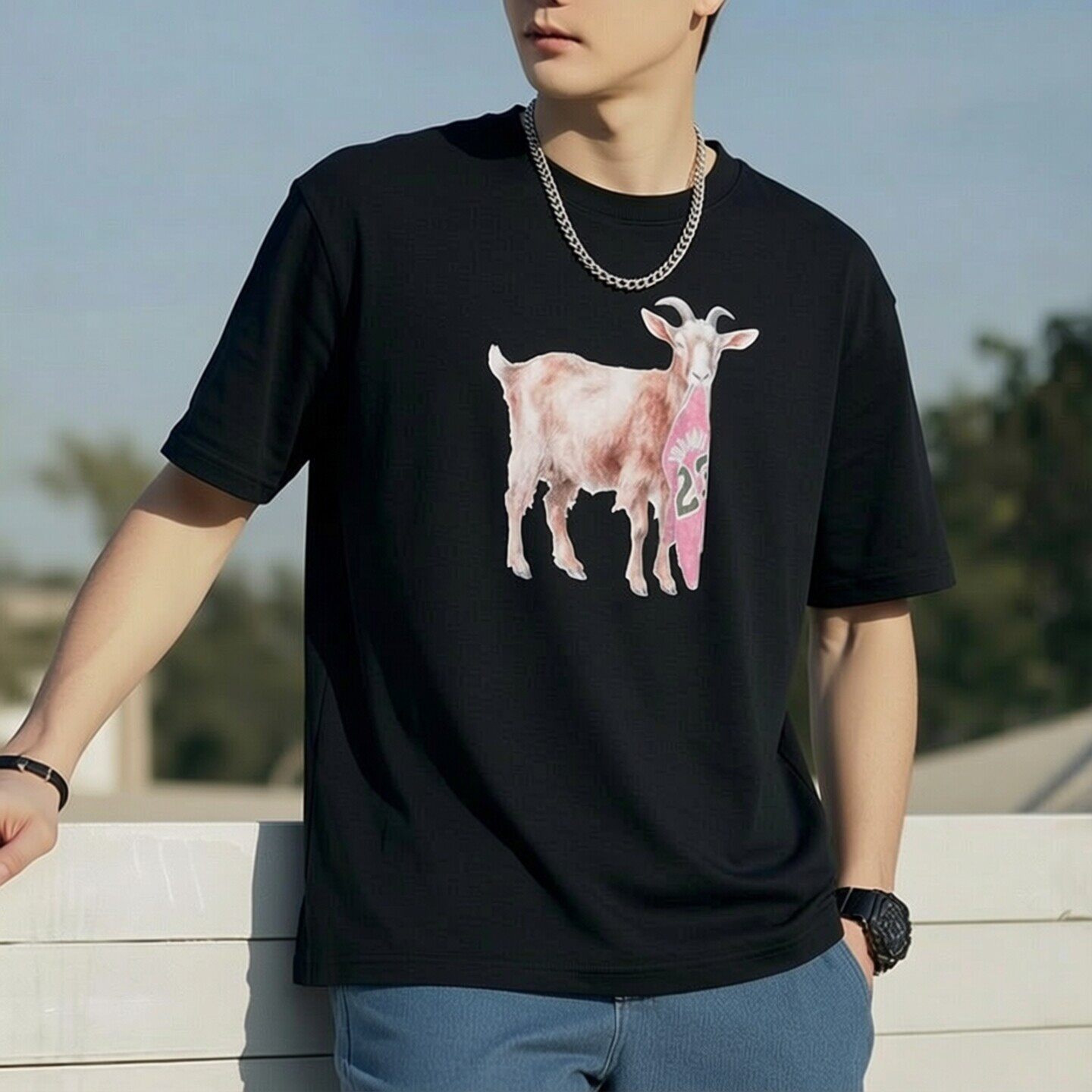 Jordan乔丹纯棉短袖山羊G